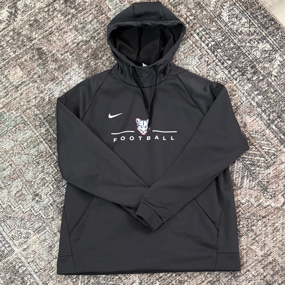 Nike Black Football Cougar Graphic Hoodie XL Fleece Lined Dri-Fit